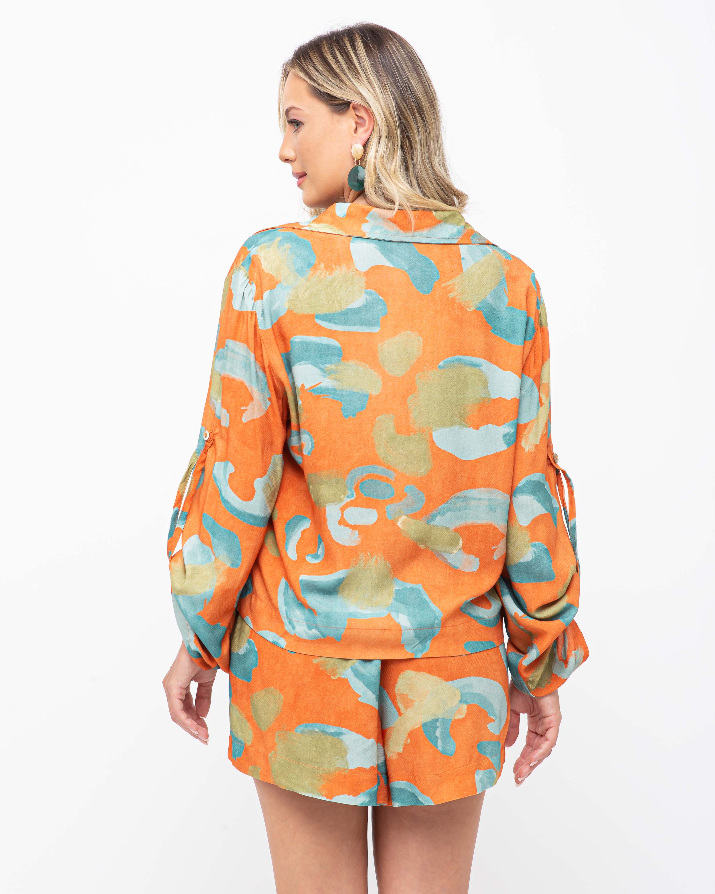 Shorts Saia Viscose Estampa Animal