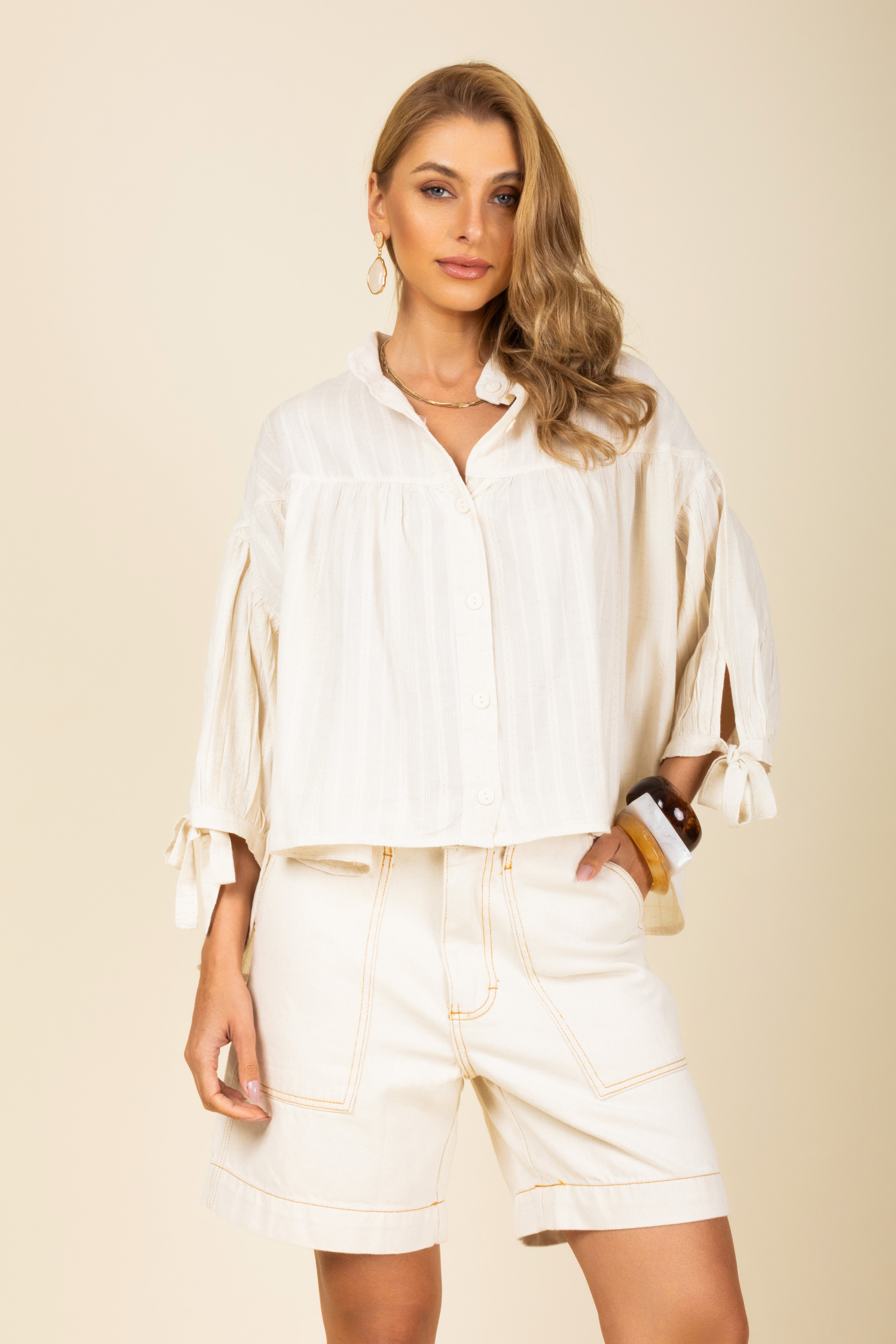 Bermuda Reta de Algodão