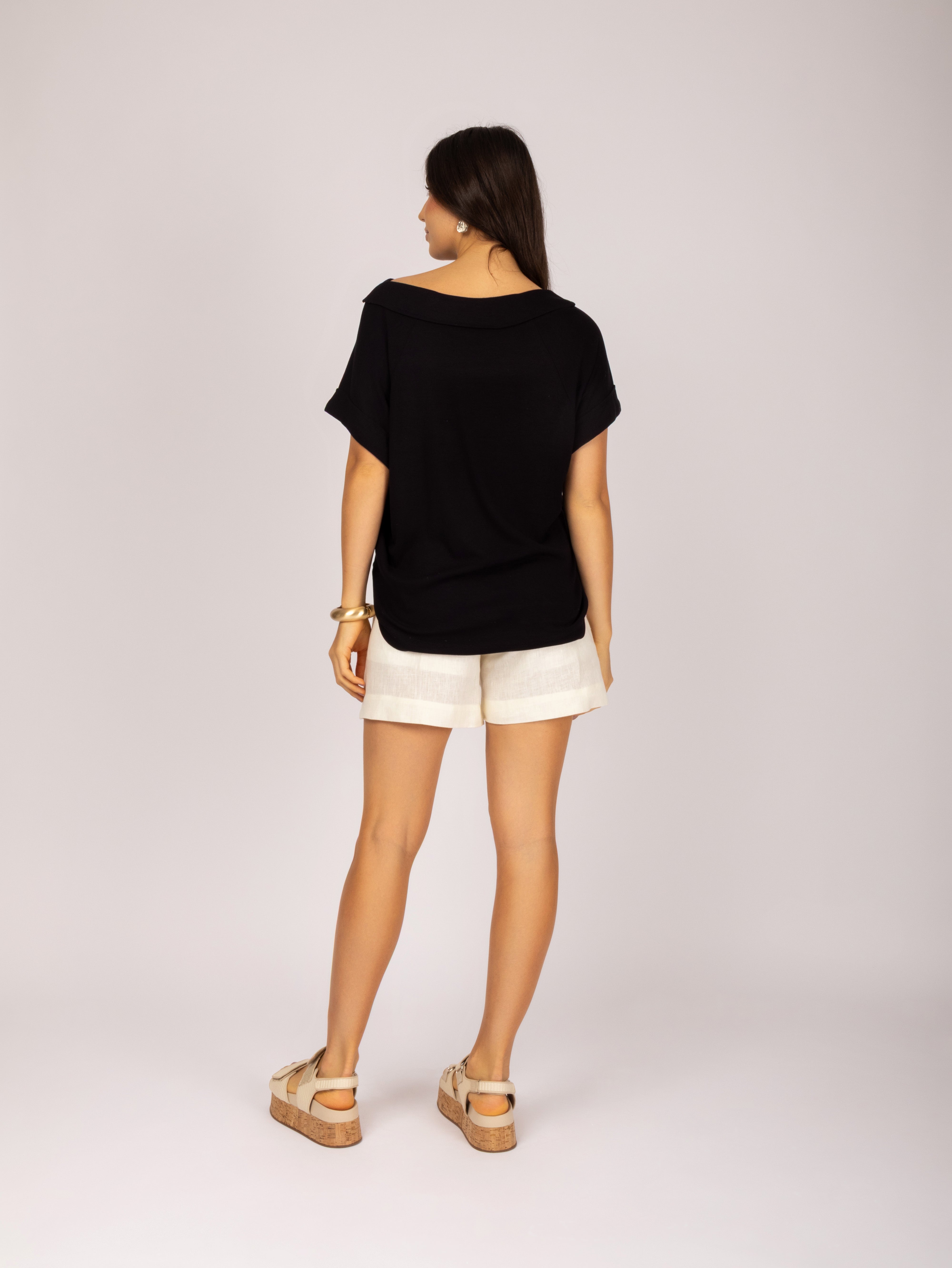 Blusa Decote Canoa